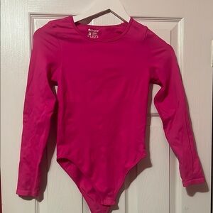 Bright Pink Long Sleeve Bodysuit